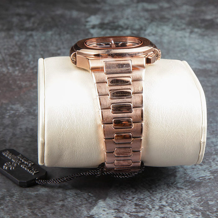Patek Philipps Sa Rose Gold Watch with Black Dial - FashionPlug
