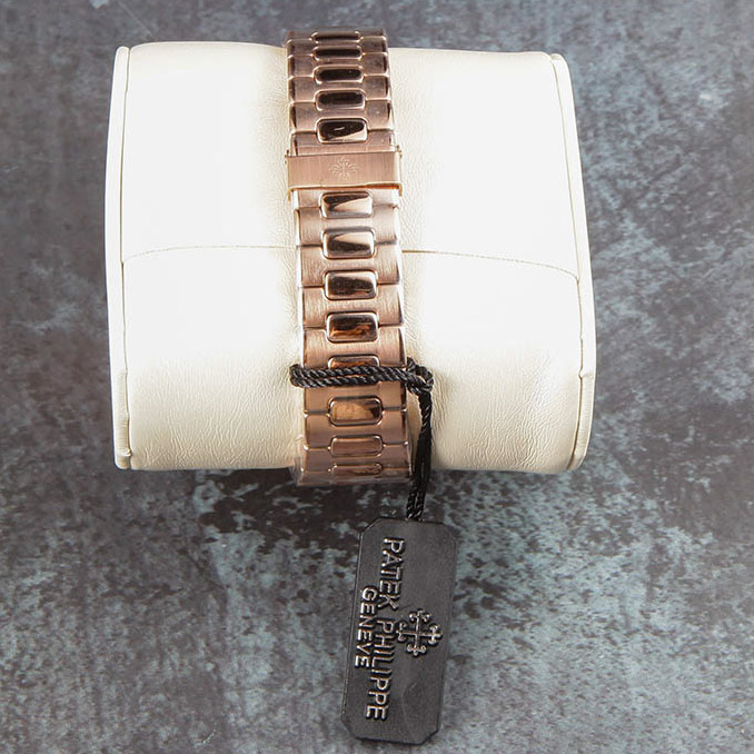 Patek Philipps Sa Rose Gold Watch with Black Dial - FashionPlug