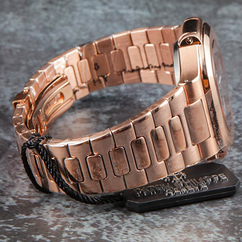 Patek Philipps Sa Rose Gold Watch with Black Dial - FashionPlug