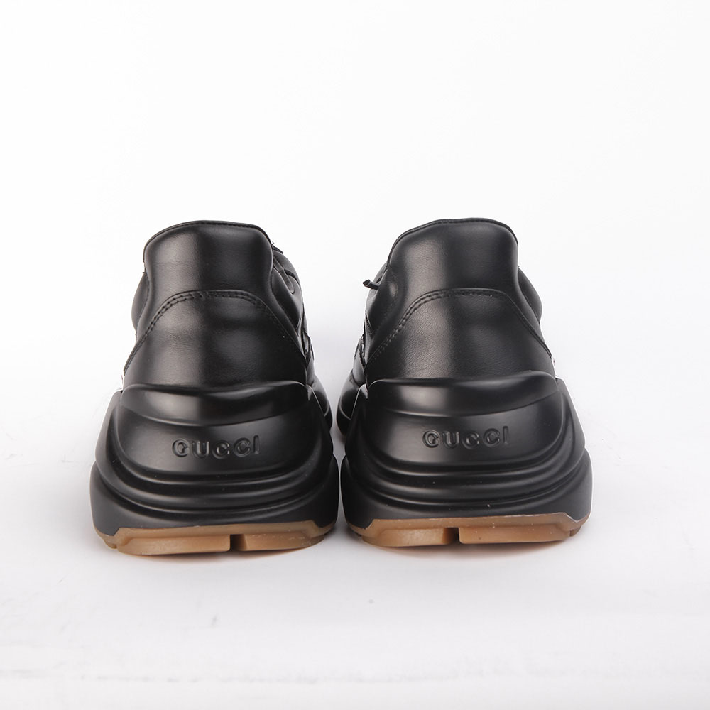 Gucci Rhyton Print Leather Sneaker(Black) - FashionPlug