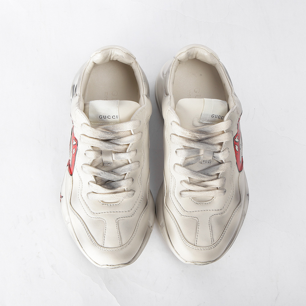 Gucci Rhyton Sneaker With Mouth Print - FashionPlug