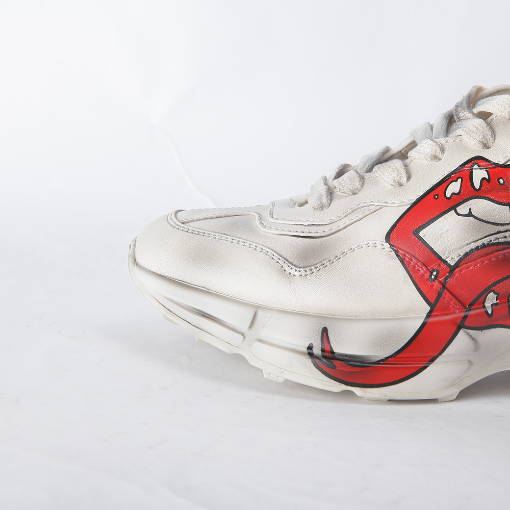 Gucci Rhyton Sneaker With Mouth Print - FashionPlug