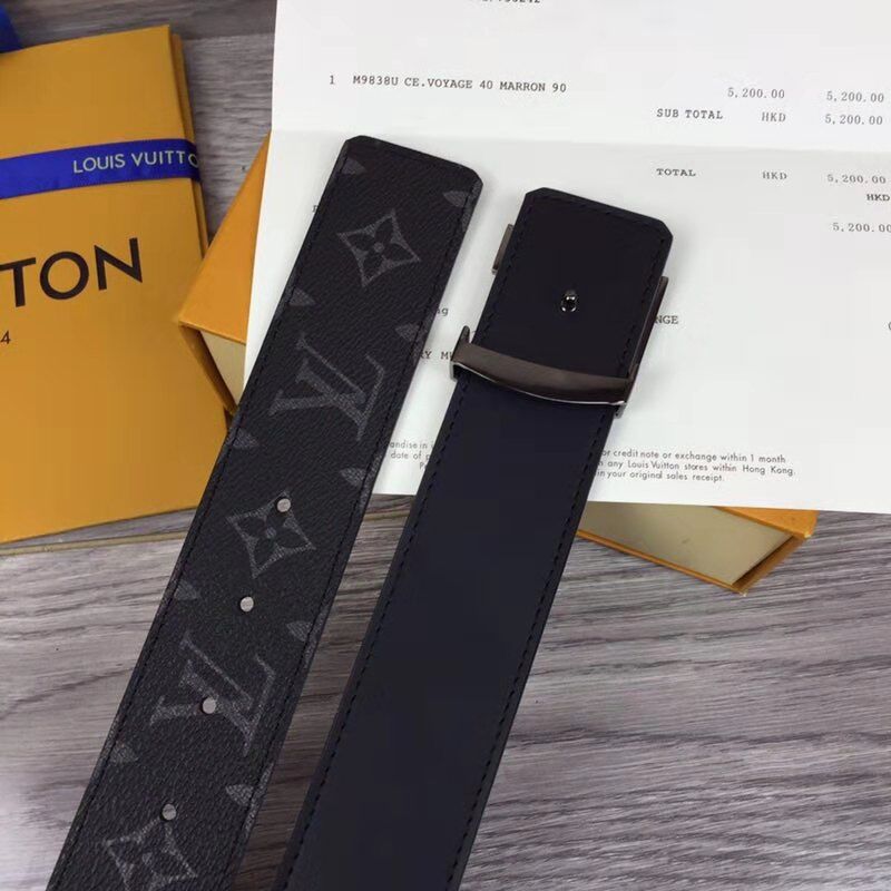 Louis Vuitton Reverso Belt in Black - FashionPlug