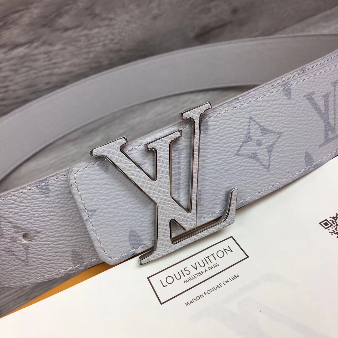 Louis Vuitton Initiales Reversible Belt  In White - FashionPlug