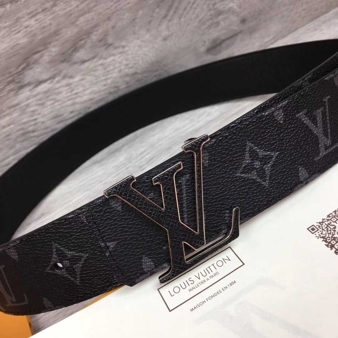 Louis Vuitton Initiales Reversible Belt In Black - FashionPlug