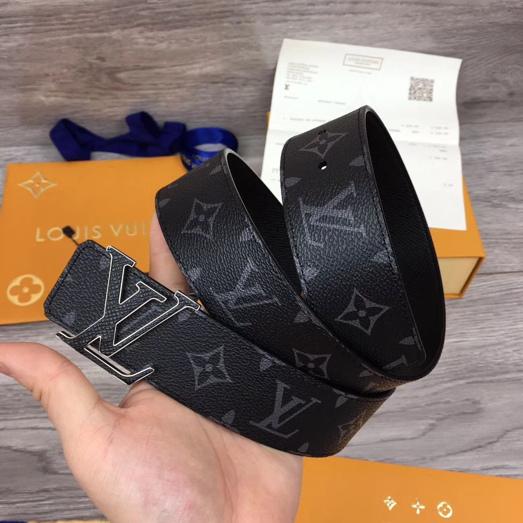 Louis Vuitton Initiales Reversible Belt In Black - FashionPlug