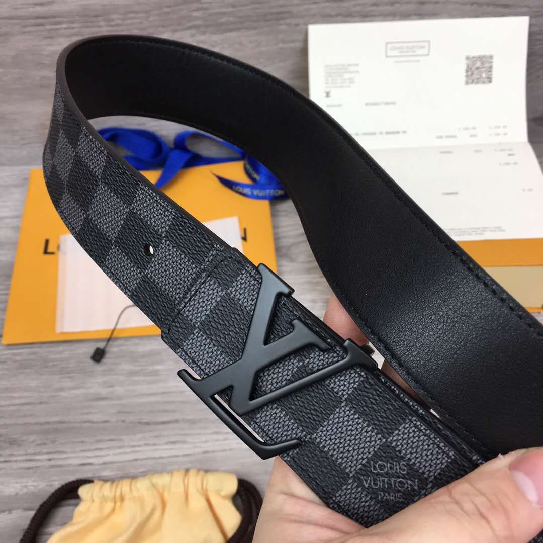 Louis Vuitton Damier Belt In Black - FashionPlug