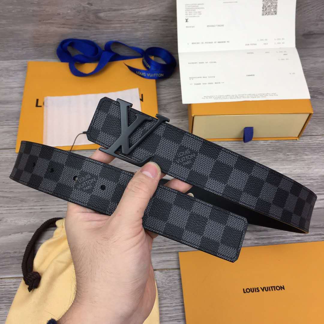 Louis Vuitton Damier Belt In Black - FashionPlug