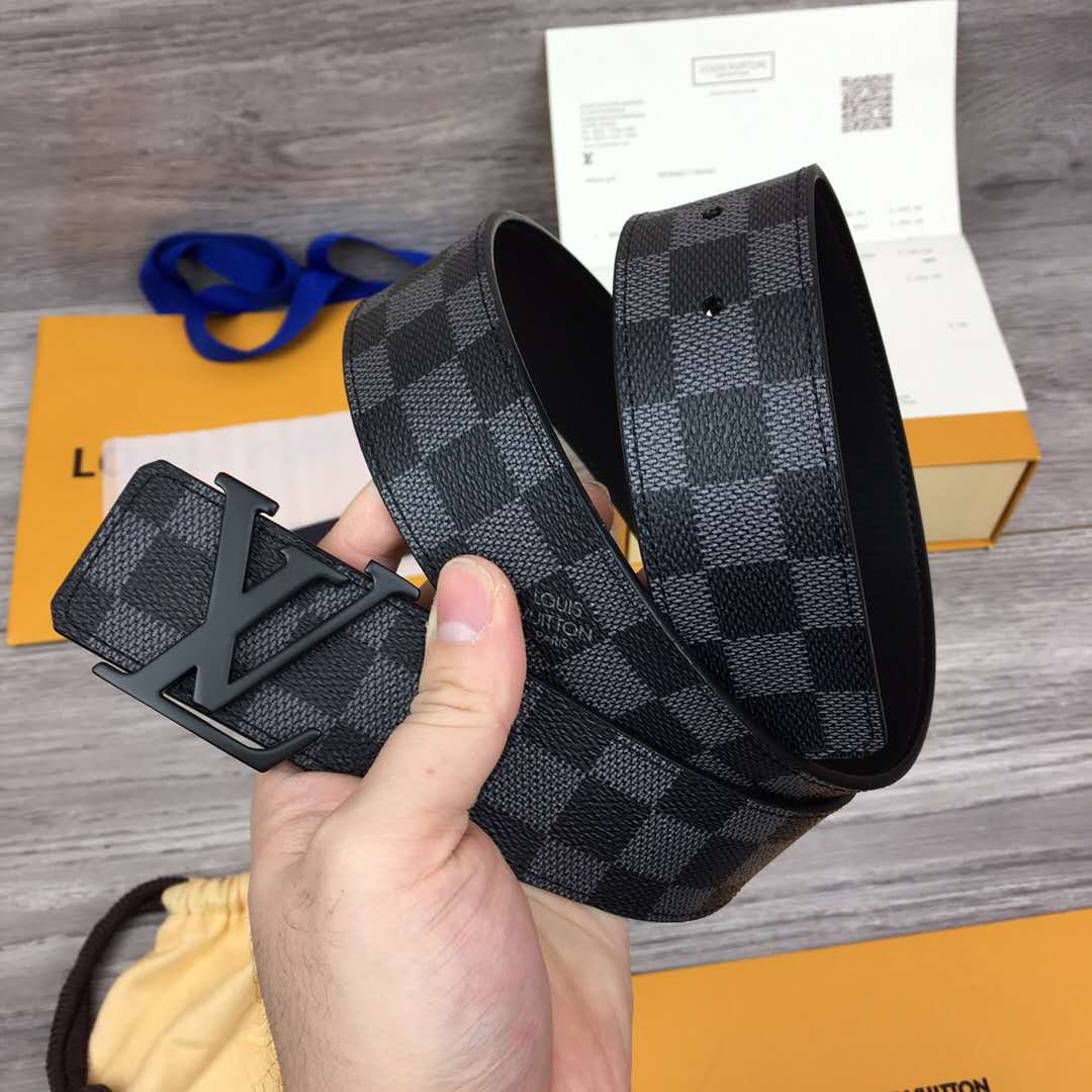 Louis Vuitton Damier Belt In Black - FashionPlug