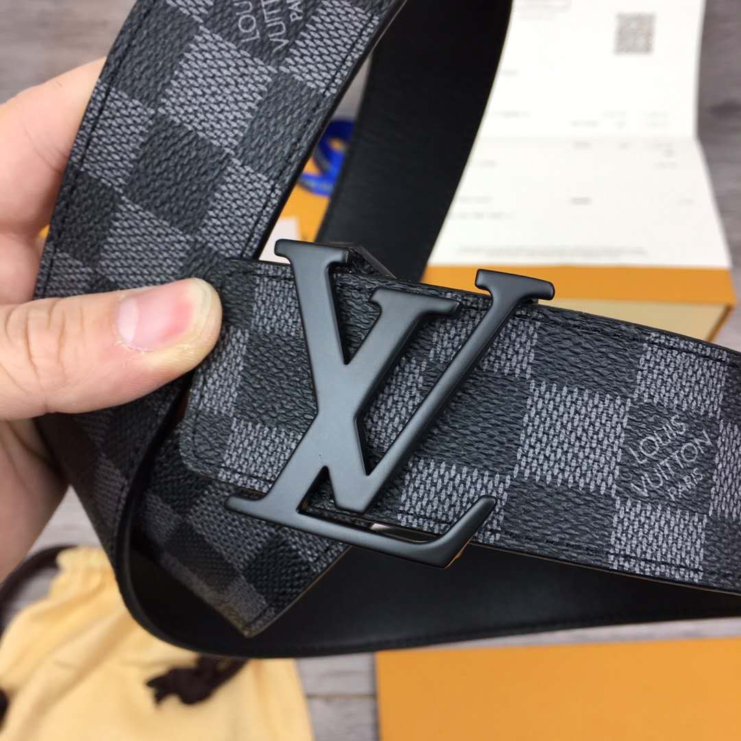Louis Vuitton Damier Belt In Black - FashionPlug