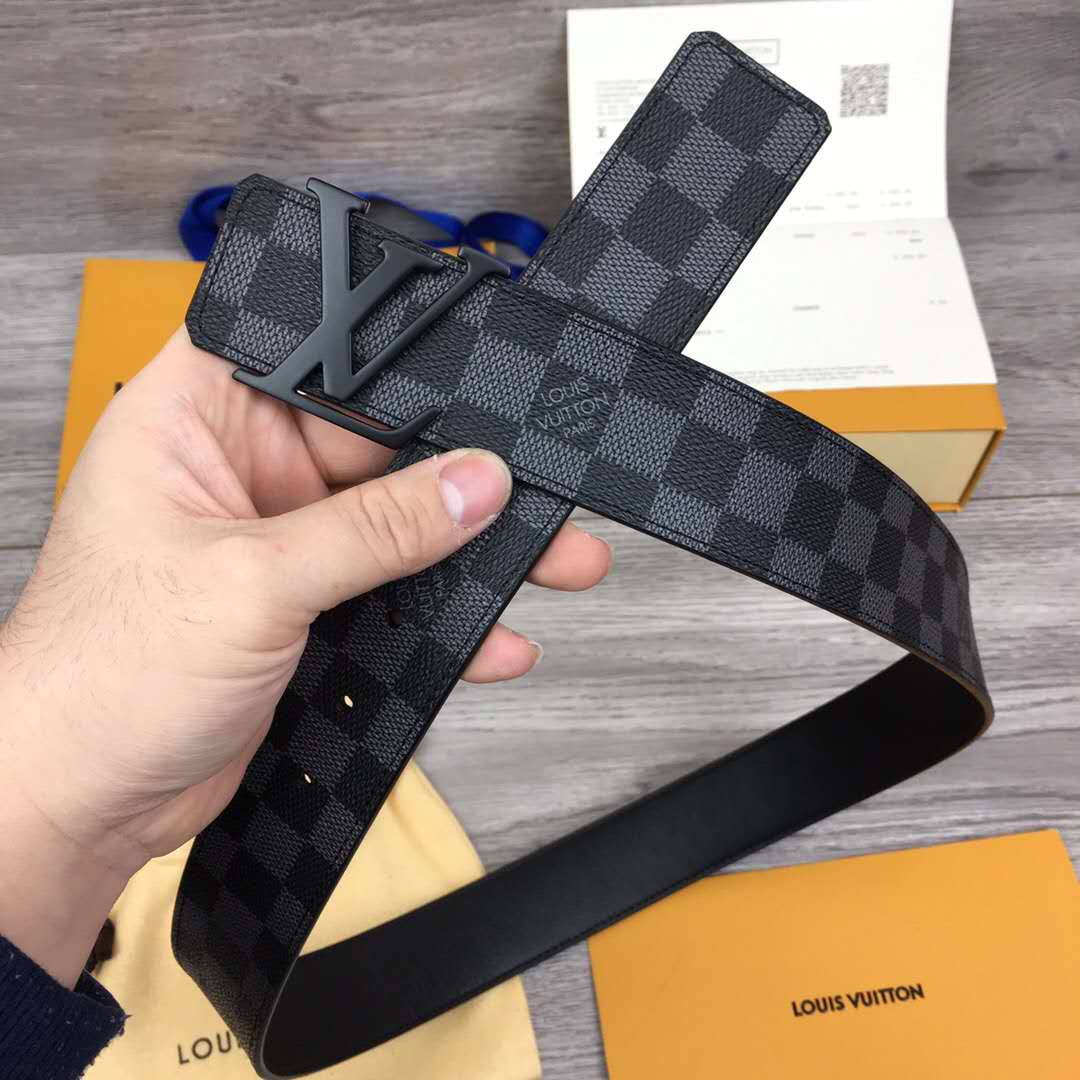 Louis Vuitton Damier Belt In Black - FashionPlug