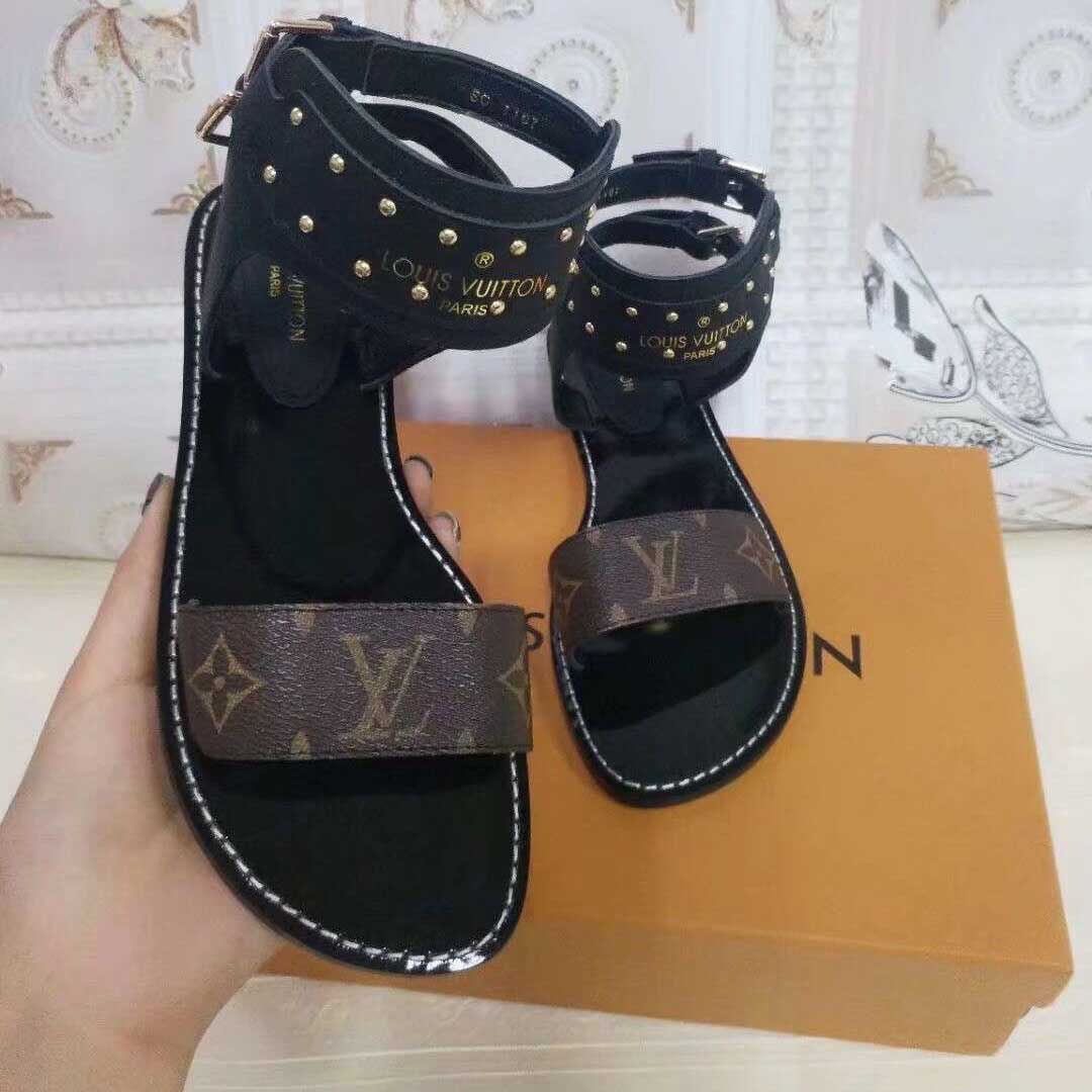 Louis Vuitton Monogram Nomad Women Sandals  - FashionPlug