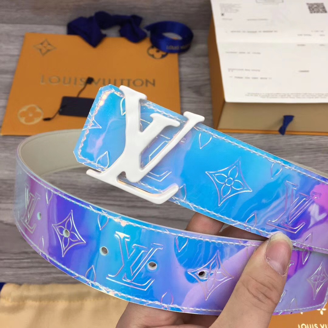 Louis Vuitton Iridescent Monogram 40MM Belt  - FashionPlug