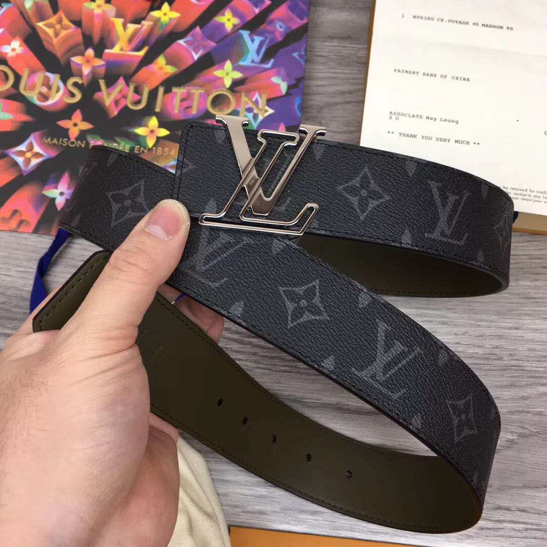 Louis Vuitton Line Reversible Monogram Belt  - FashionPlug