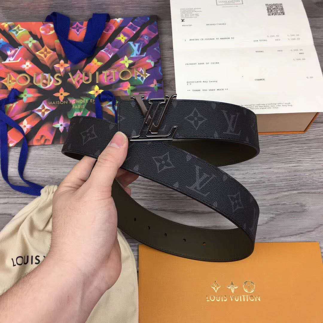 Louis Vuitton Line Reversible Monogram Belt  - FashionPlug