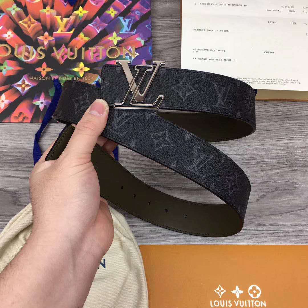 Louis Vuitton Line Reversible Monogram Belt  - FashionPlug