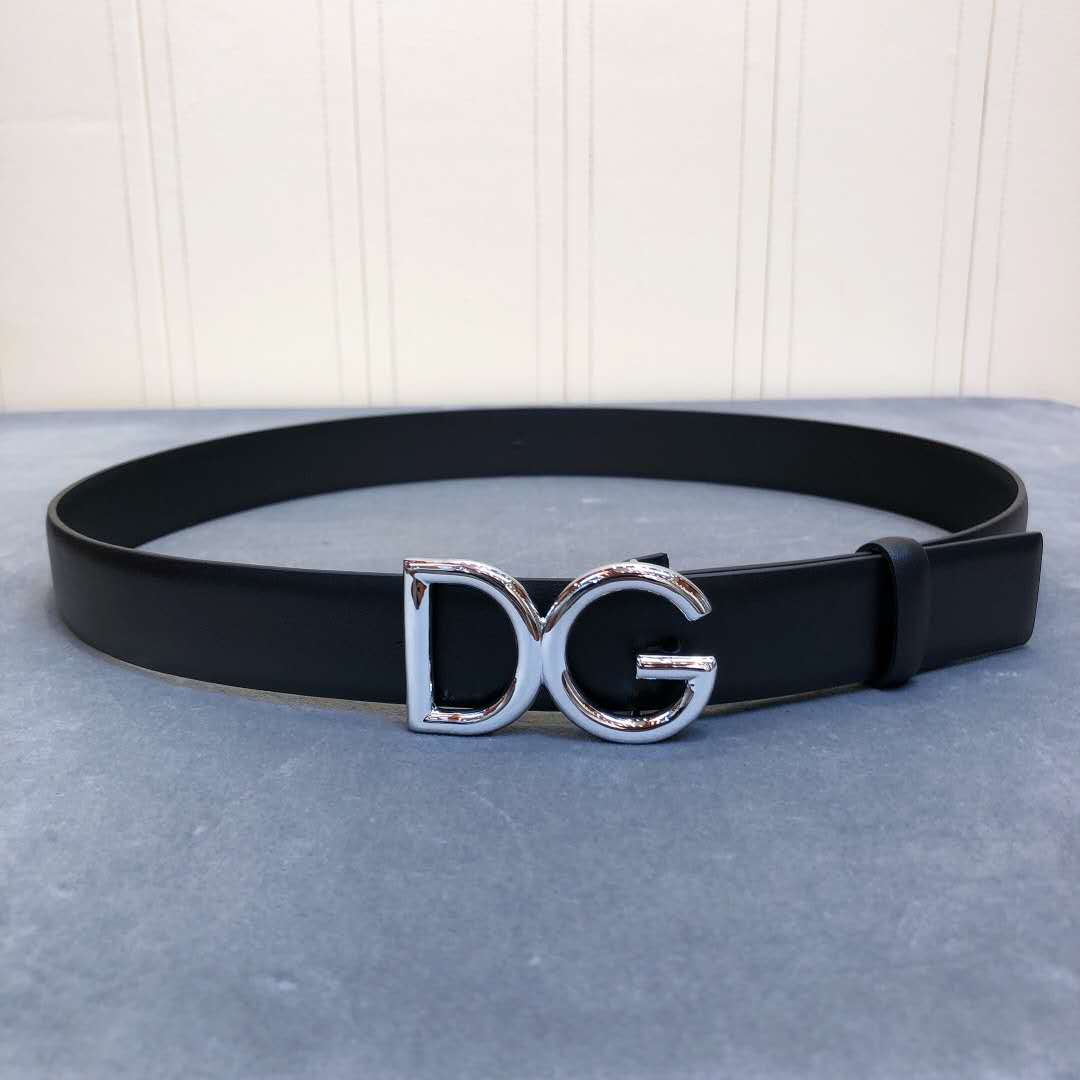 Dolce & Gabbana DG Black Belt  - FashionPlug
