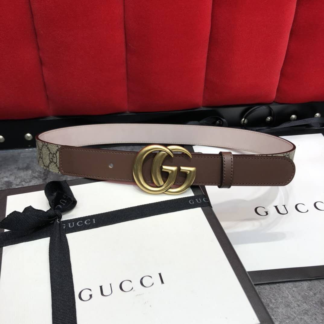 Gucci GG Belt With Double G Buckle - FashionPlug