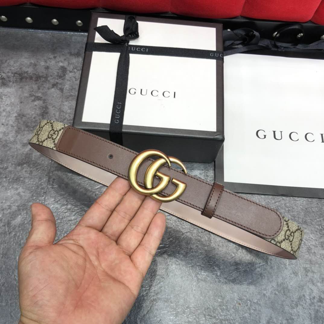 Gucci GG Belt With Double G Buckle - FashionPlug