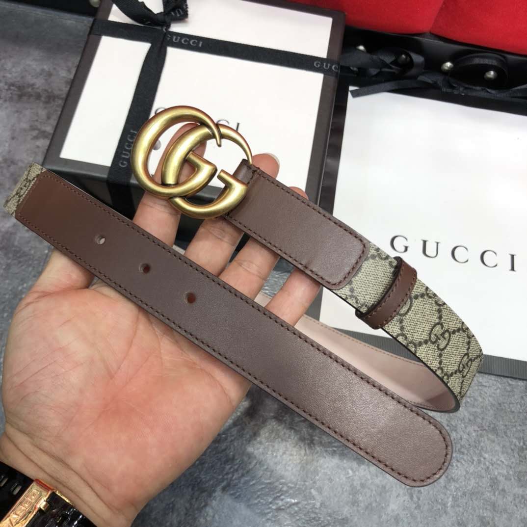 Gucci GG Belt With Double G Buckle - FashionPlug