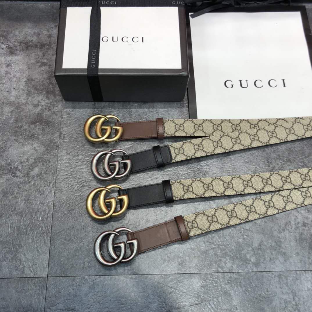 Gucci GG Belt With Double G Buckle - FashionPlug