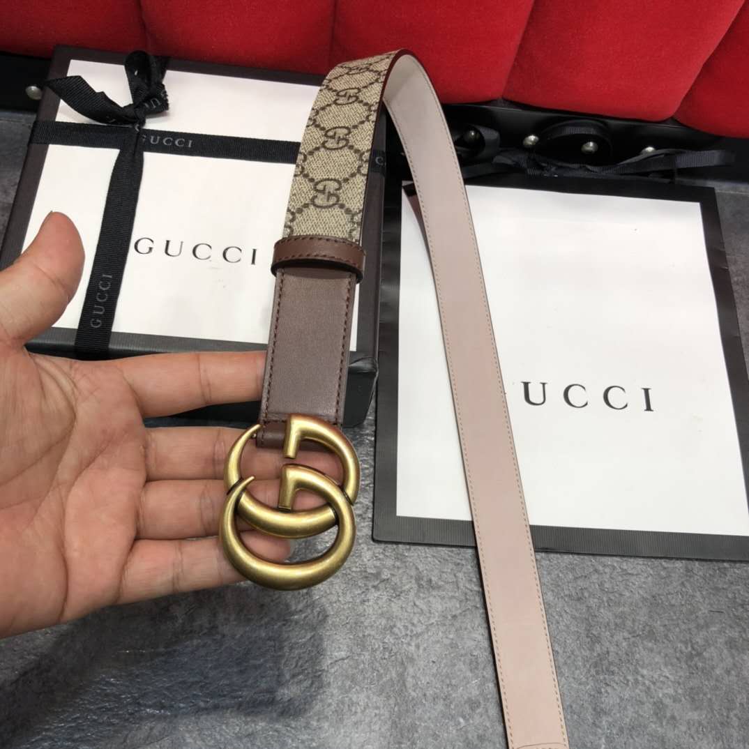 Gucci GG Belt With Double G Buckle - FashionPlug