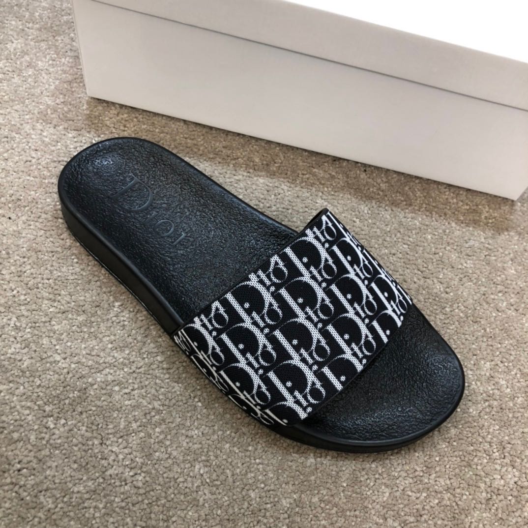 Dior Oblique Jacquard Sandals  - FashionPlug