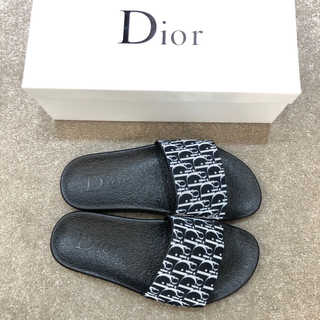 Dior Oblique Jacquard Sandals  - FashionPlug