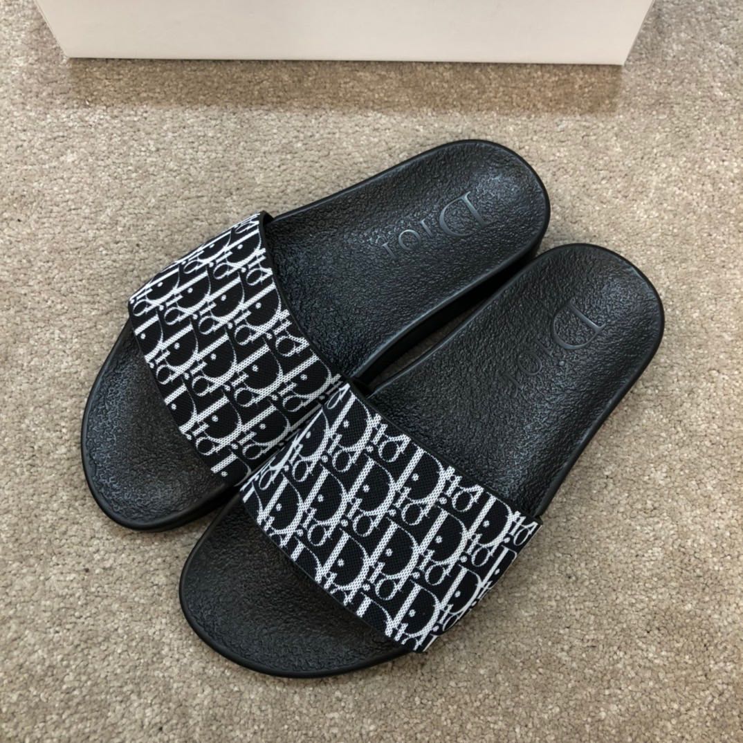 Dior Oblique Jacquard Sandals  - FashionPlug