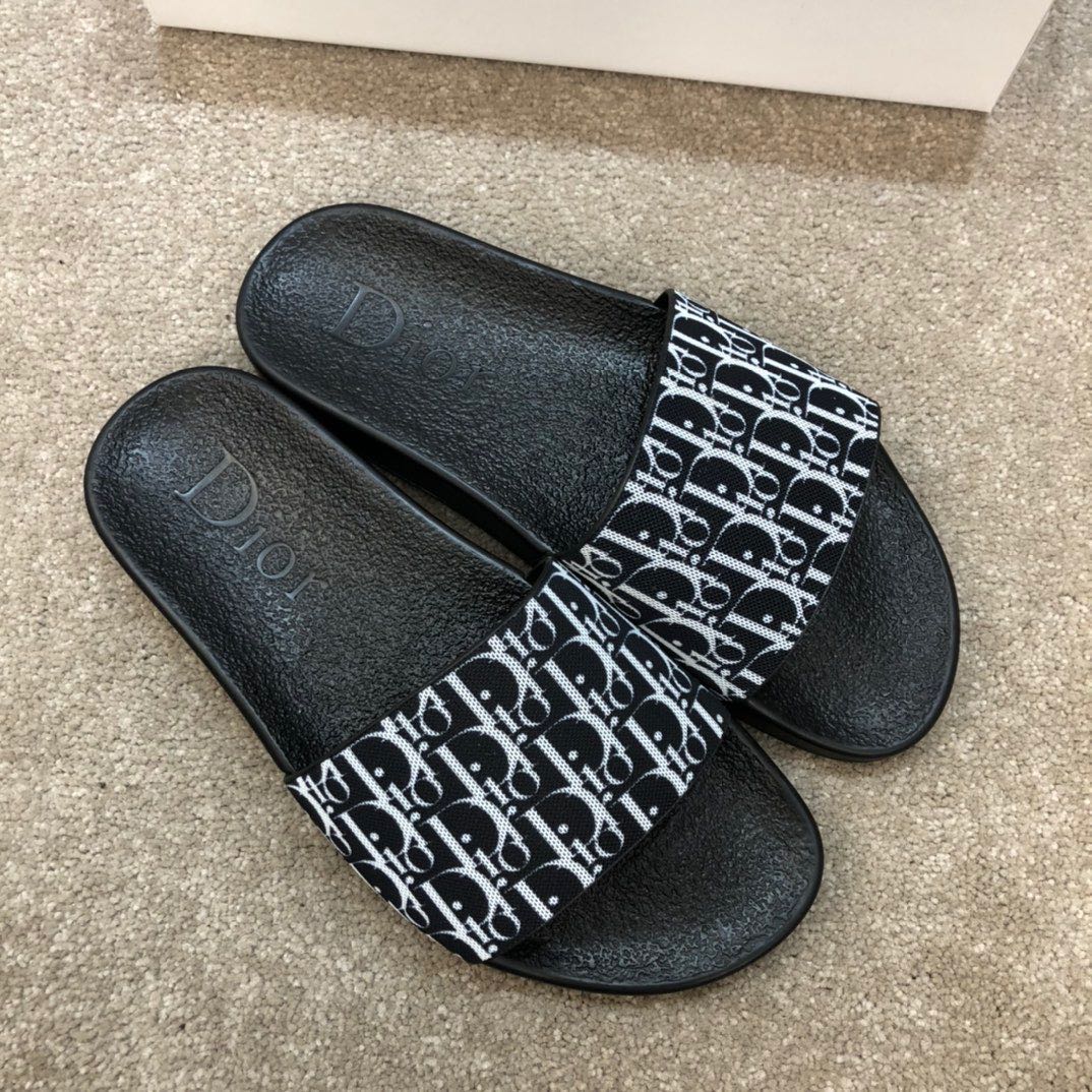 Dior Oblique Jacquard Sandals  - FashionPlug