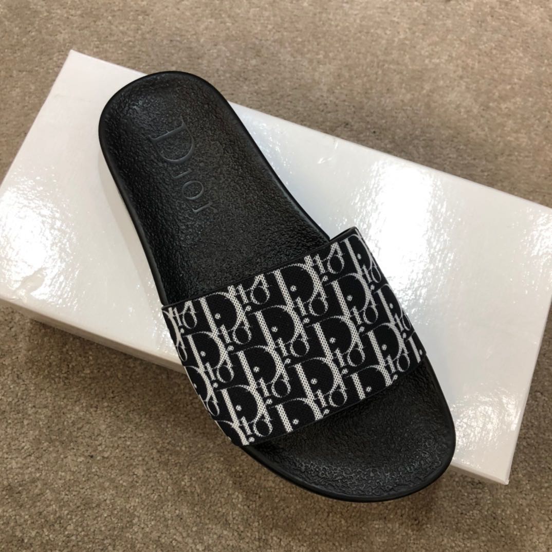 Dior Oblique Jacquard Sandals  - FashionPlug