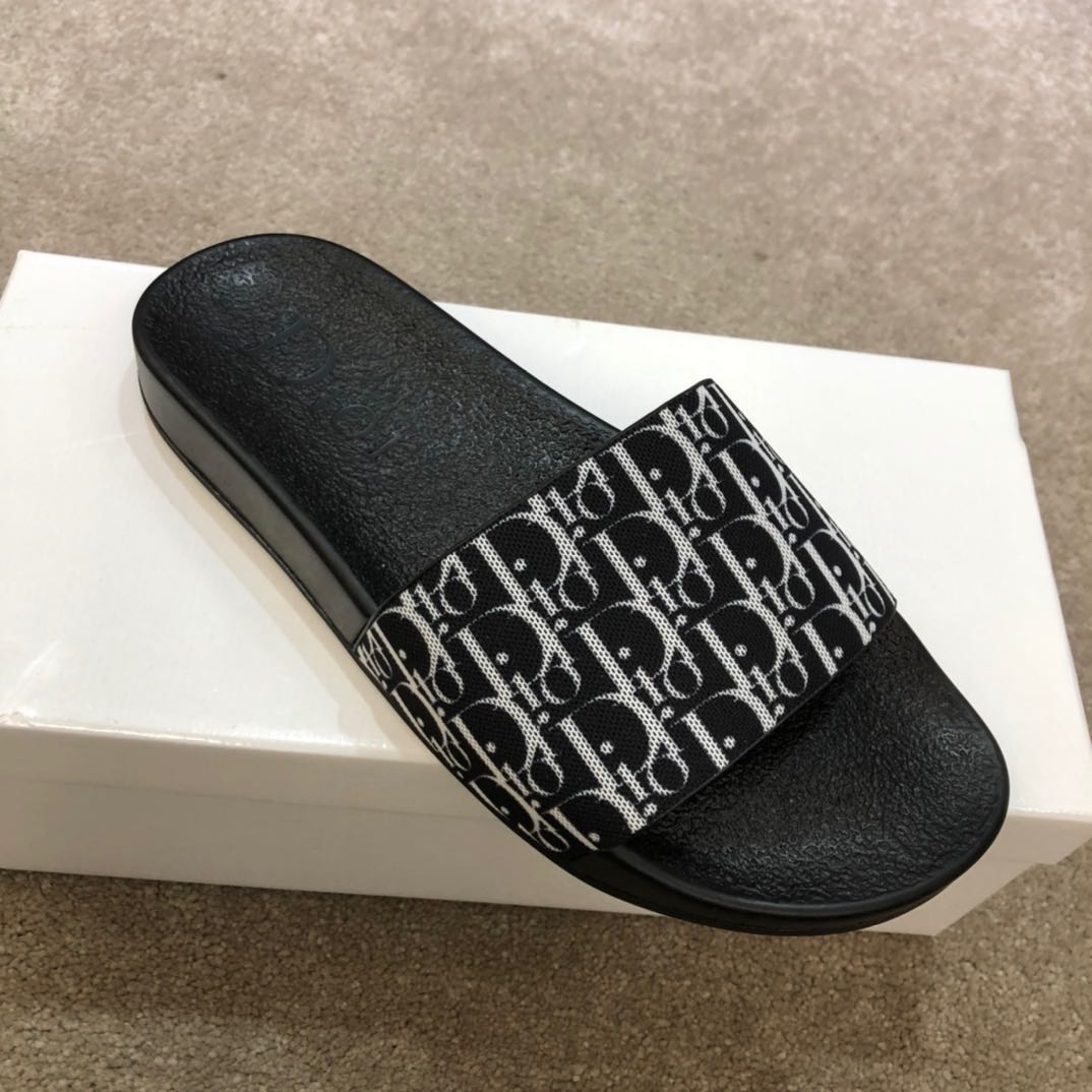Dior Oblique Jacquard Sandals  - FashionPlug