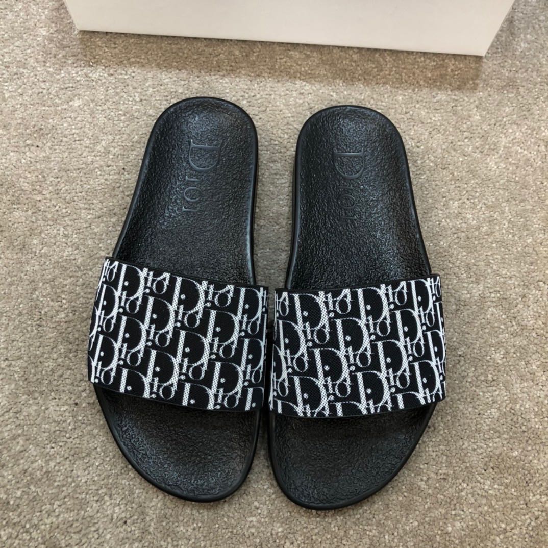 Dior Oblique Jacquard Sandals  - FashionPlug