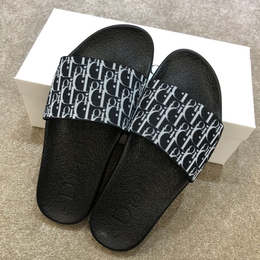 Dior Oblique Jacquard Sandals  - FashionPlug