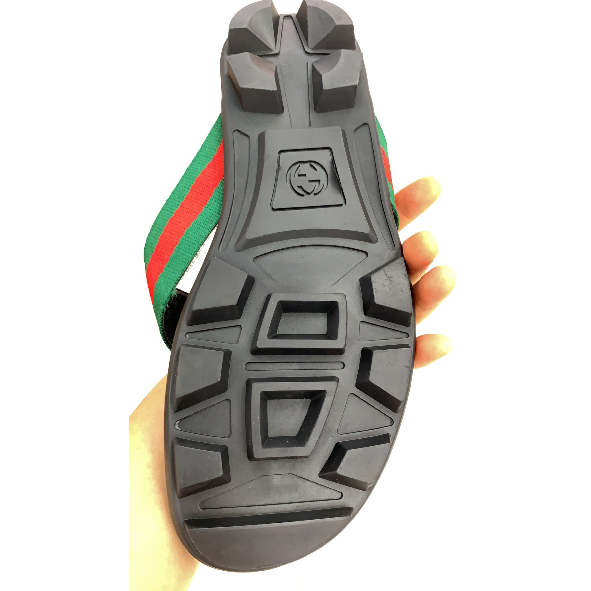 Gucci Web Flip Flops - FashionPlug