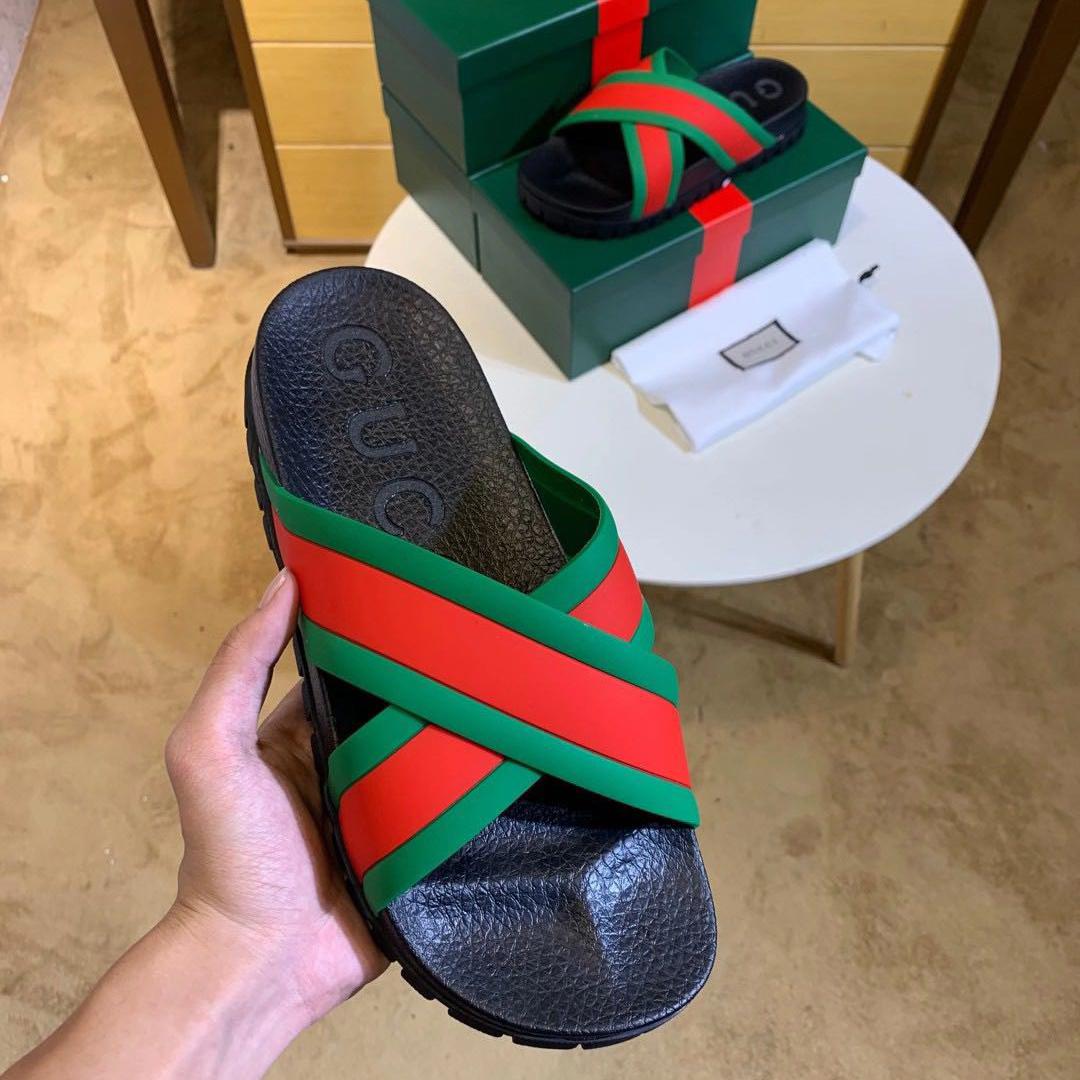 Gucci Web Slide Sandal - FashionPlug