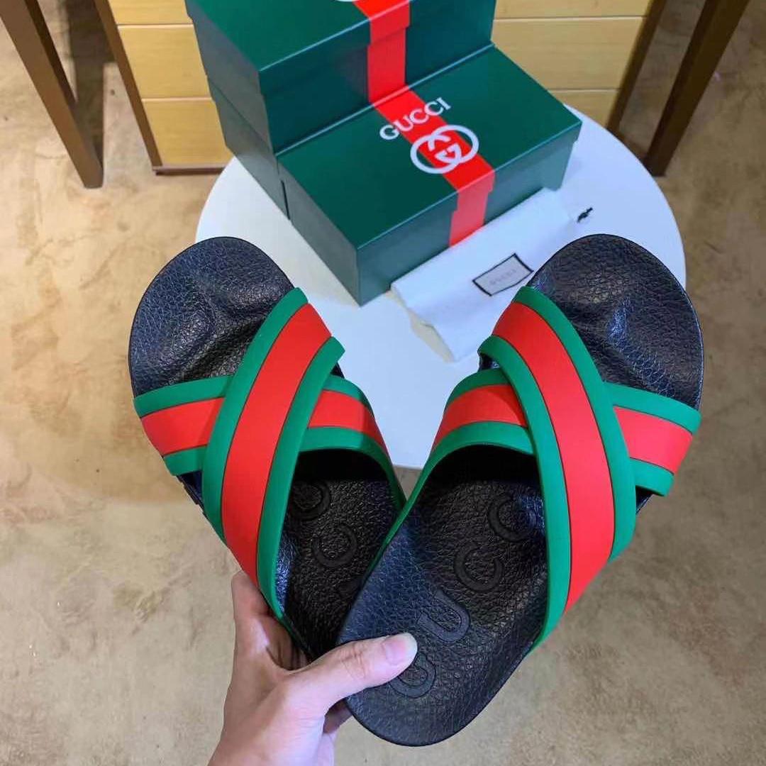 Gucci Web Slide Sandal - FashionPlug