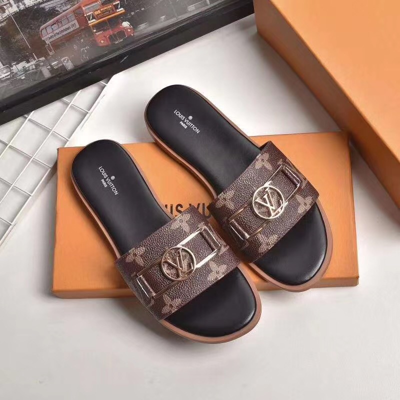 Louis Vuitton Monogram Lock It Flat Mule  - FashionPlug