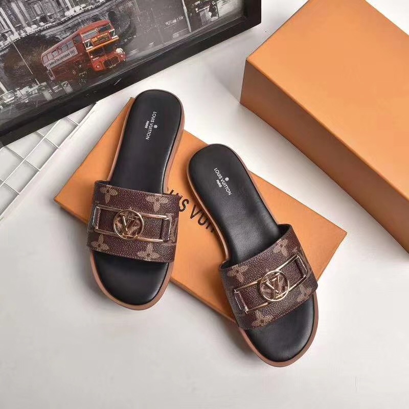 Louis Vuitton Monogram Lock It Flat Mule  - FashionPlug