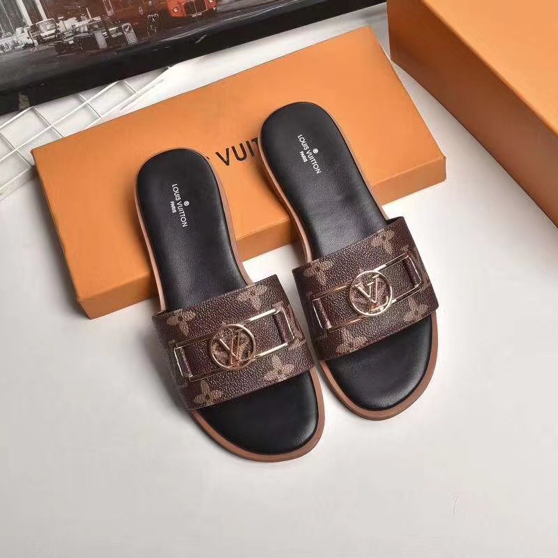 Louis Vuitton Monogram Lock It Flat Mule  - FashionPlug