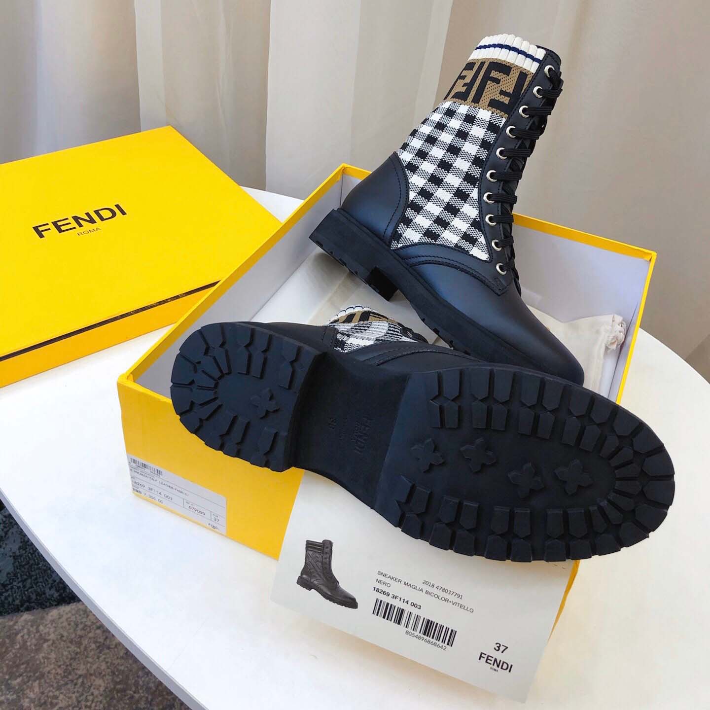 Fendi Leather Biker Boots - FashionPlug
