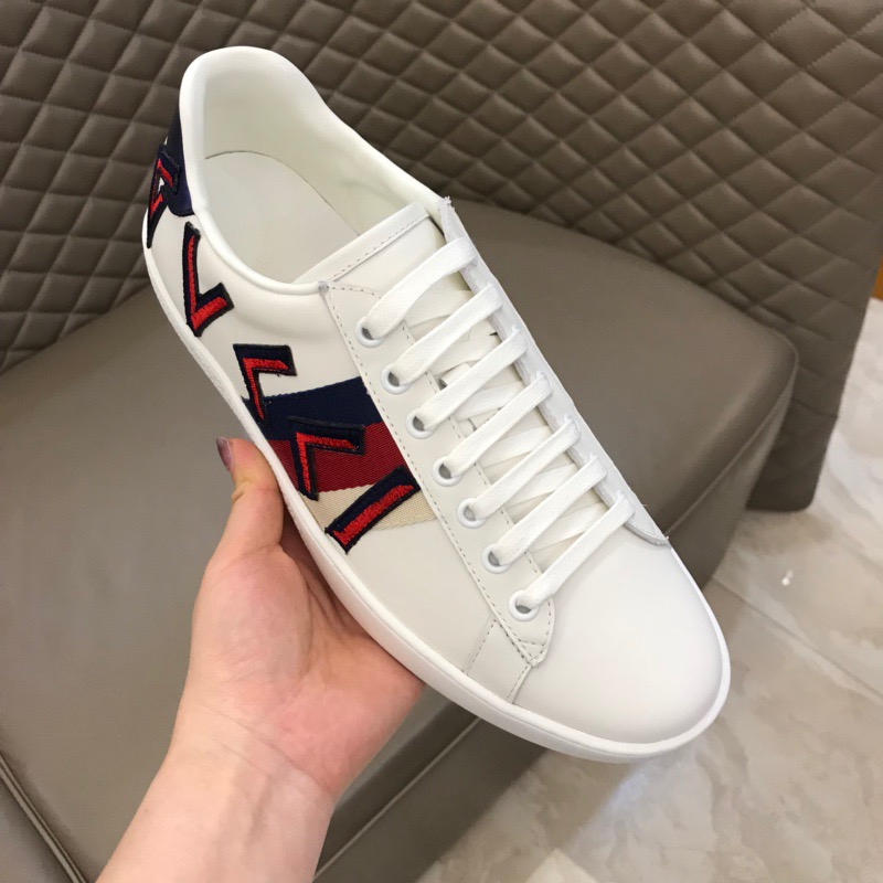 Gucci Letter Ace Embroidered Sneaker - FashionPlug