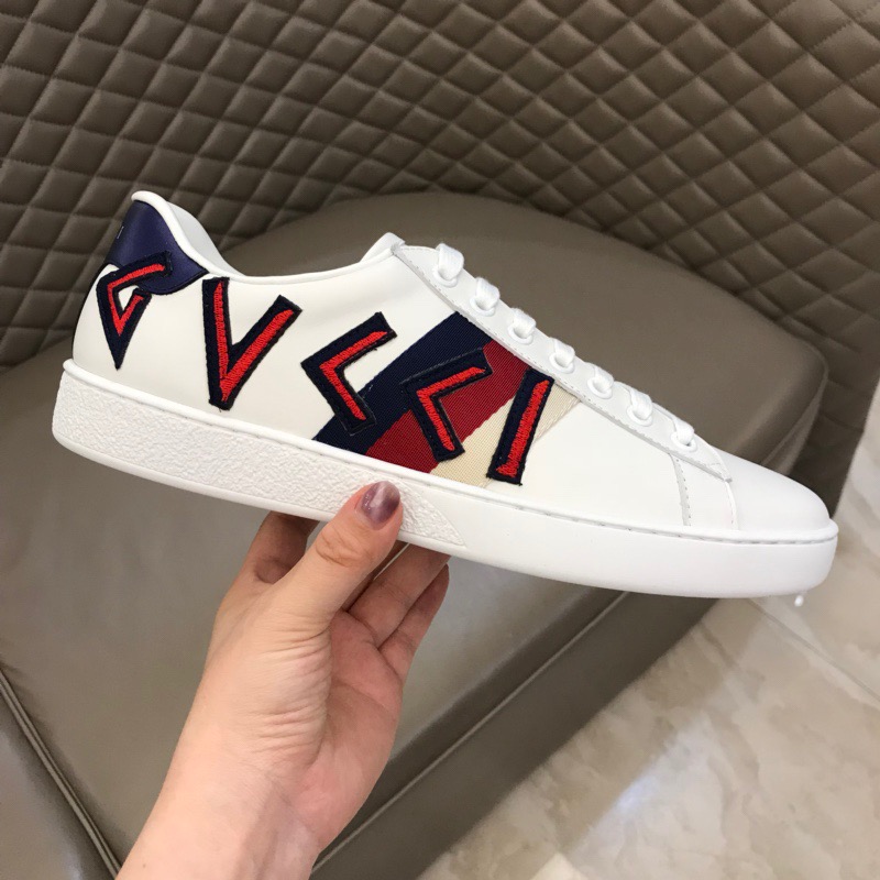 Gucci Letter Ace Embroidered Sneaker - FashionPlug