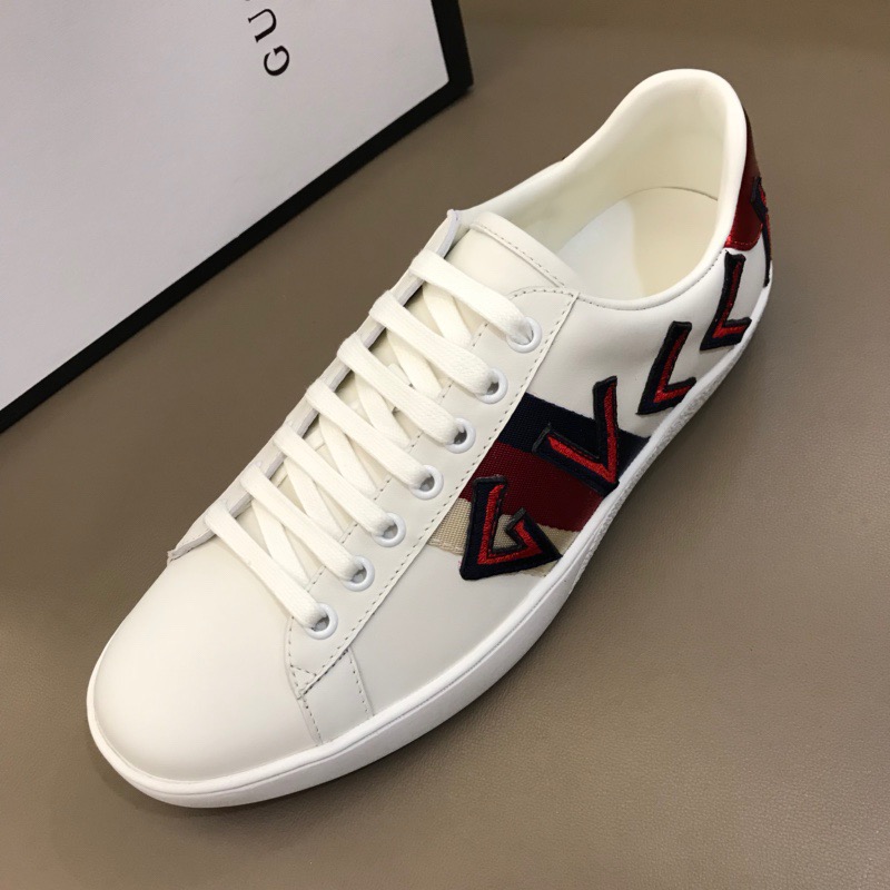 Gucci Letter Ace Embroidered Sneaker - FashionPlug