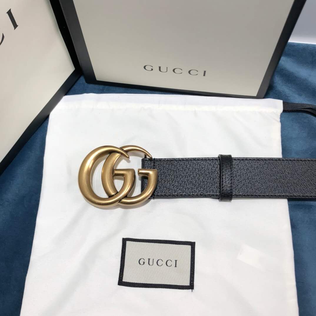 Gucci Black Belt ,1.5 Inch Buckle 3.003W*2.36 H Inches - FashionPlug