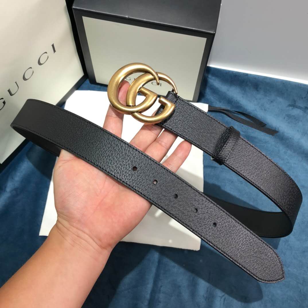 Gucci Black Belt ,1.5 Inch Buckle 3.003W*2.36 H Inches - FashionPlug