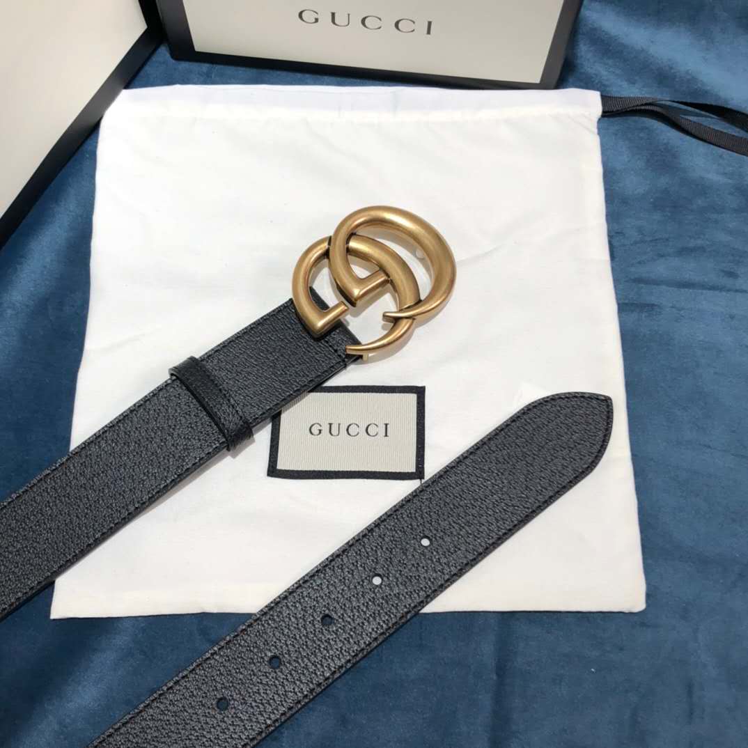 Gucci Black Belt ,1.5 Inch Buckle 3.003W*2.36 H Inches - FashionPlug