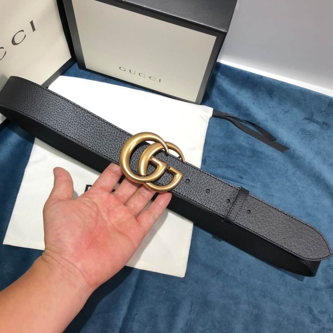Gucci Black Belt ,1.5 Inch Buckle 3.003W*2.36 H Inches - FashionPlug