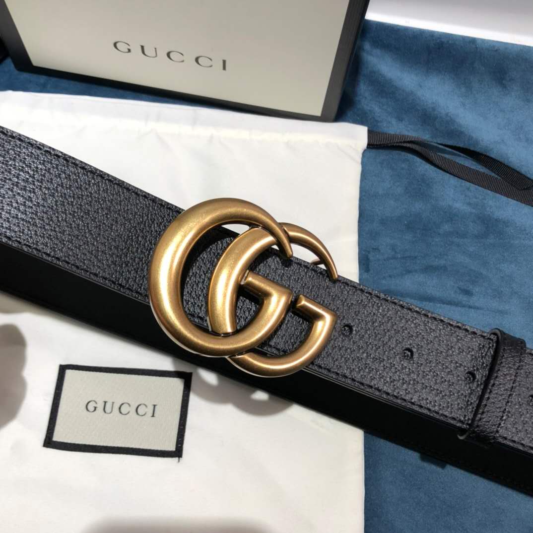 Gucci Black Belt ,1.5 Inch Buckle 3.003W*2.36 H Inches - FashionPlug