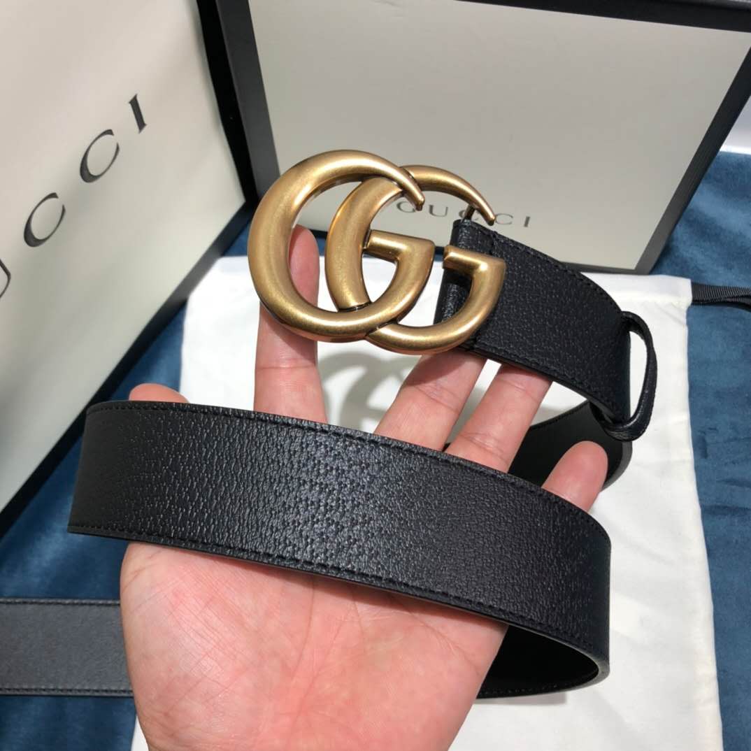 Gucci Black Belt ,1.5 Inch Buckle 3.003W*2.36 H Inches - FashionPlug